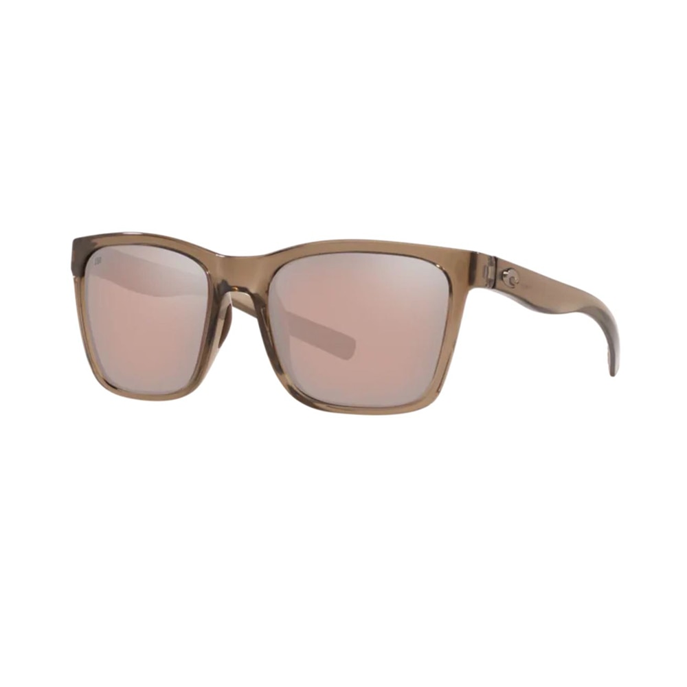 Costa Panga Sunglasses Polarized in Shiny Taupe Crystal with Copper Silver Mirror 580P